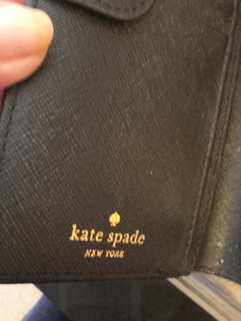 kate spade Bi-Color Cream and Black Zip Wallet